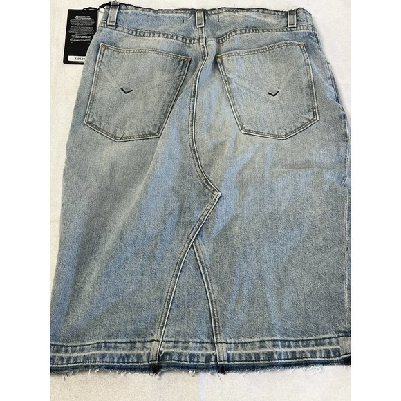 Hudson Jeans Womens Size 25 Sloane Distressed Denim Blue Jean Raw Hem Skirt NWT - Picture 7 of 7